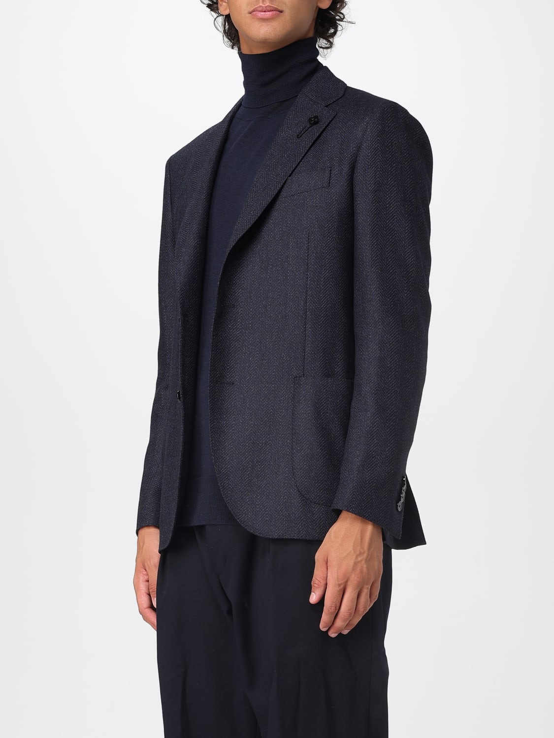 LARDINI JACKET: Blazer men Lardini, Blue - Img 3