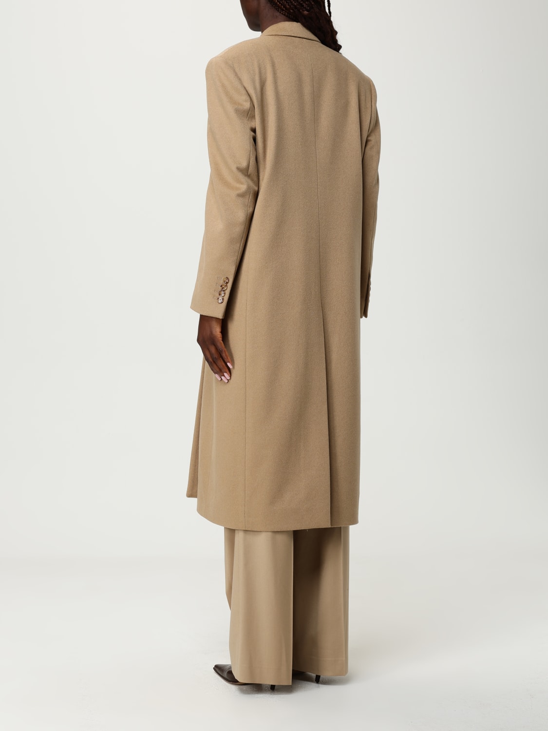 LARDINI COAT: Coat woman Lardini, Camel - Img 3