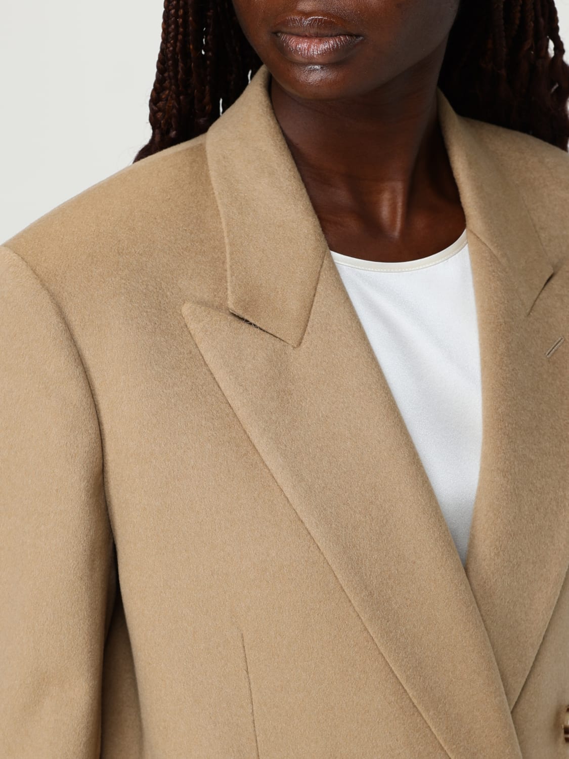 LARDINI COAT: Coat woman Lardini, Camel - Img 5