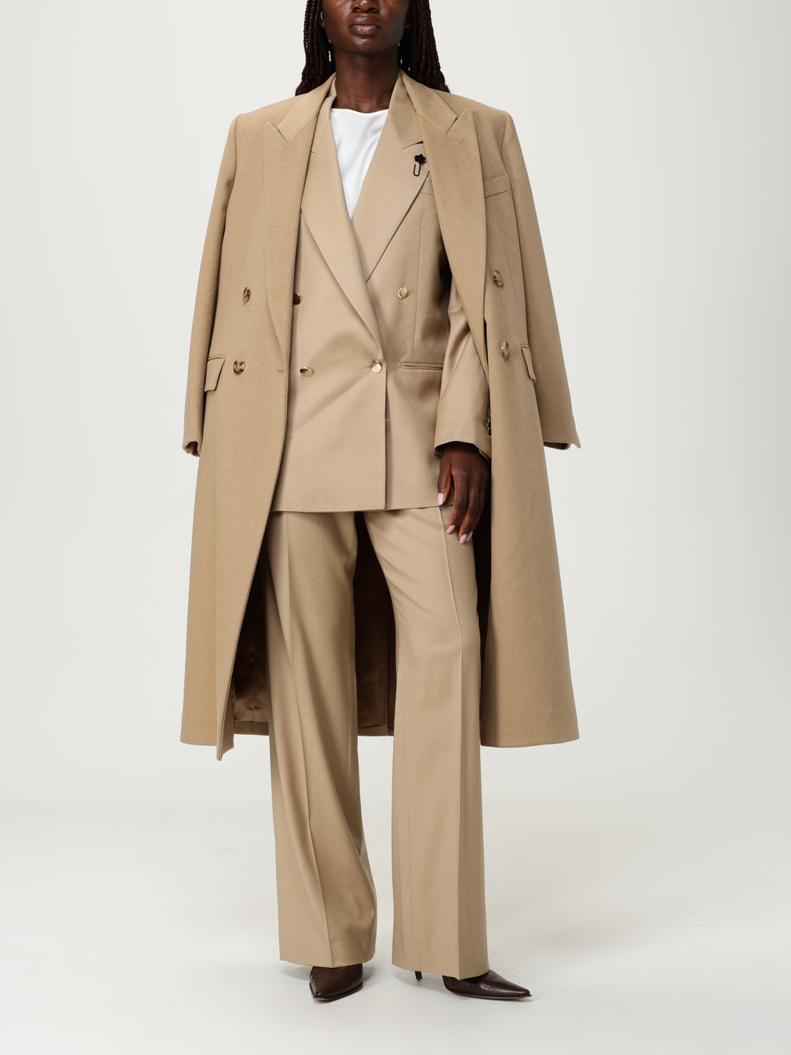 LARDINI JACKET: Jacket woman Lardini, Beige - Img 2