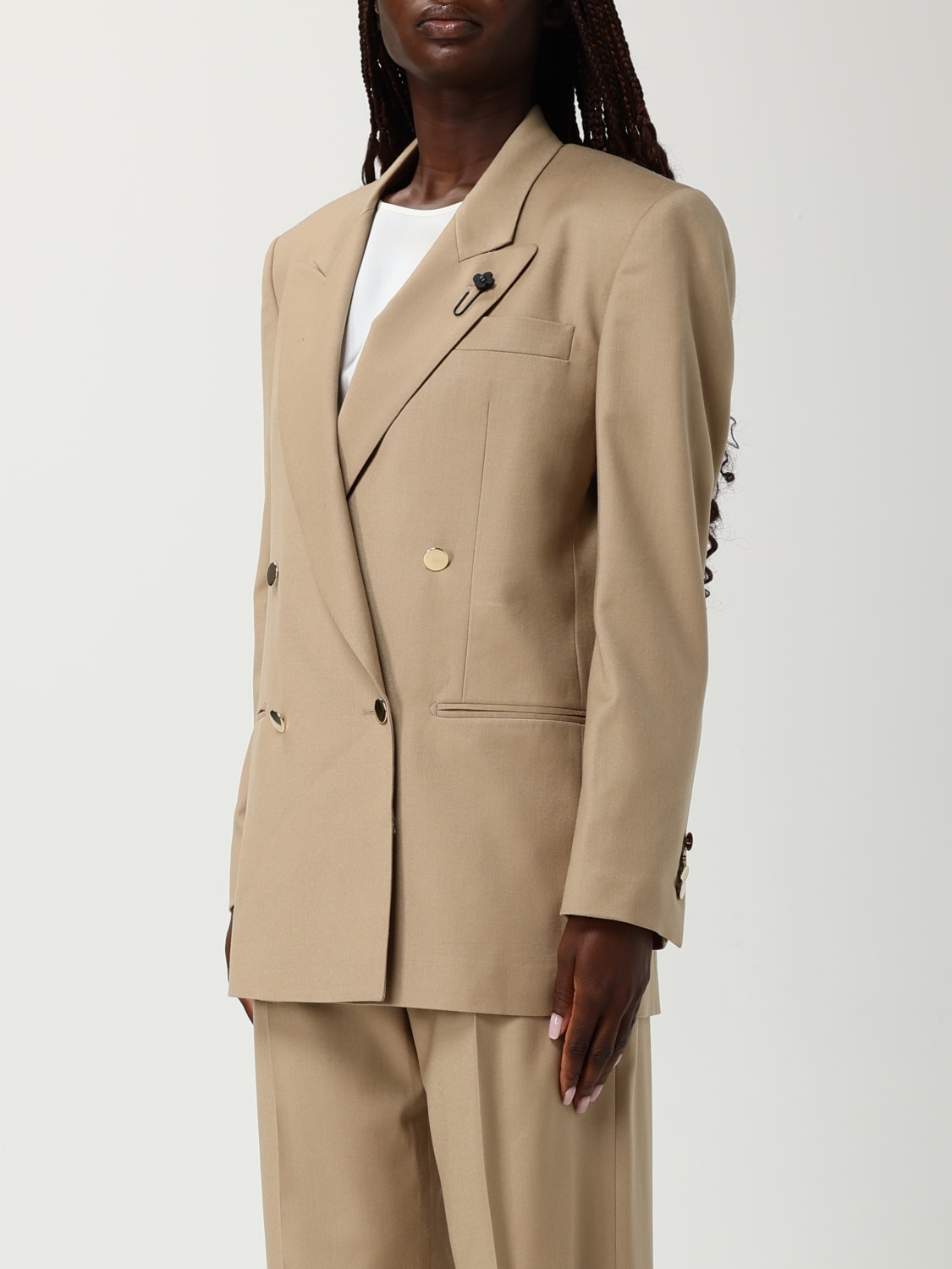 LARDINI JACKET: Jacket woman Lardini, Beige - Img 4