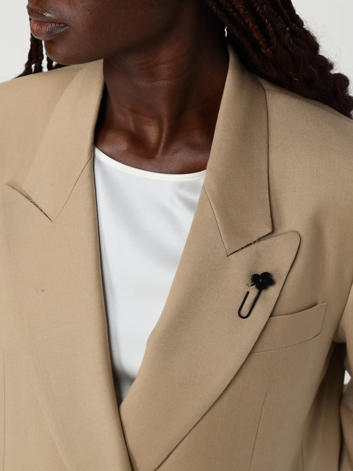 LARDINI JACKET: Jacket woman Lardini, Beige - Img 5