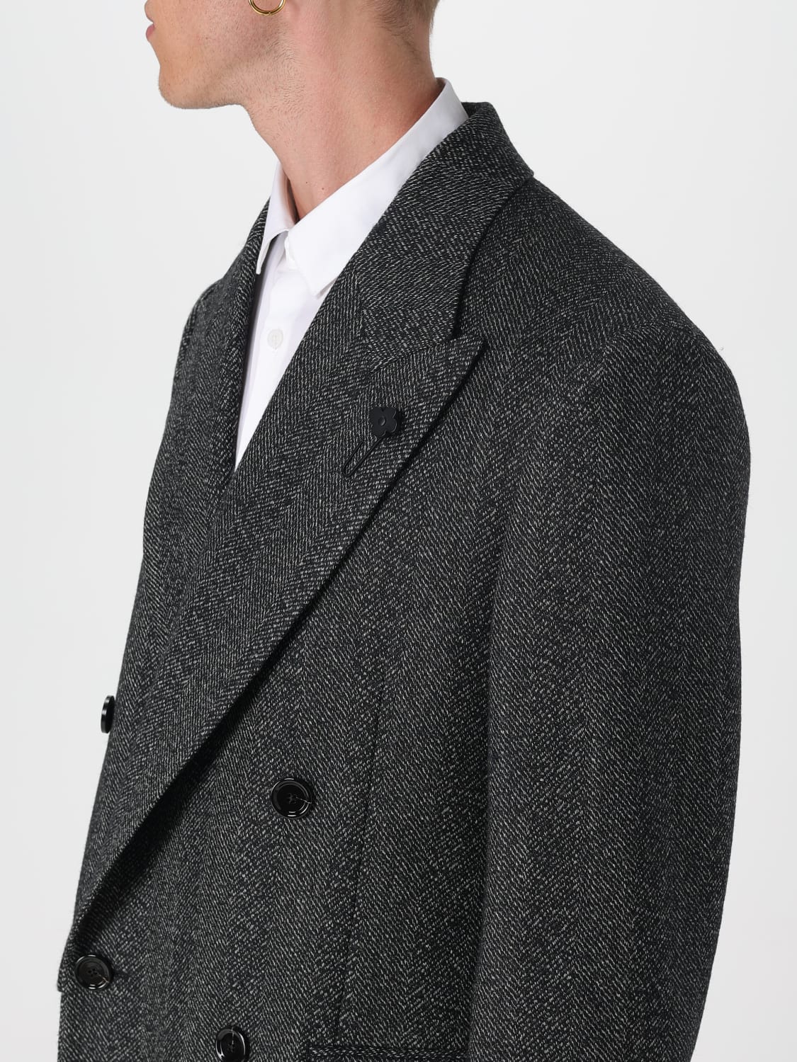 LARDINI MANTEL: Mantel herren Lardini, Schwarz - Img 4