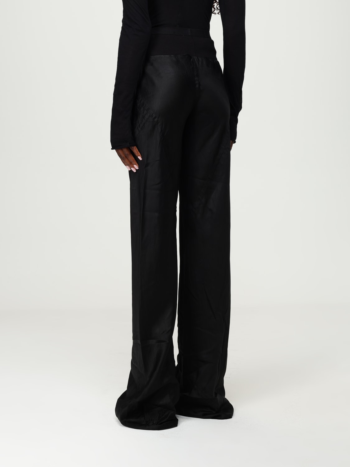 RICK OWENS PANTALONI: Pantalone Rick Owensin cupro , Nero - Img 3