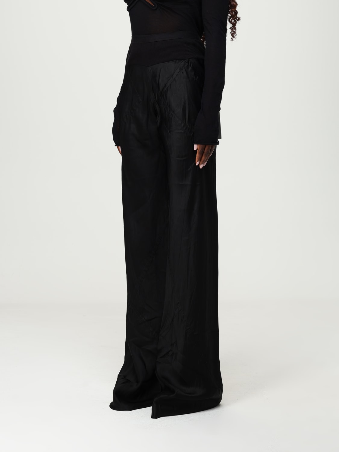RICK OWENS PANTALONI: Pantalone Rick Owensin cupro , Nero - Img 4