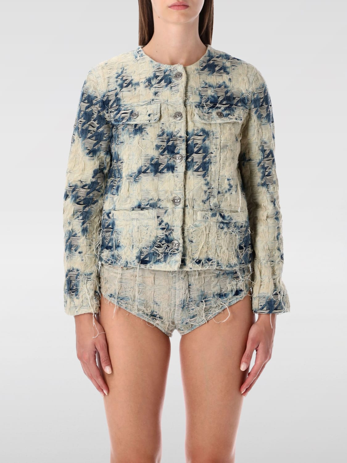 DIESEL JACKET: Jacket woman Diesel, Blue - Img 1