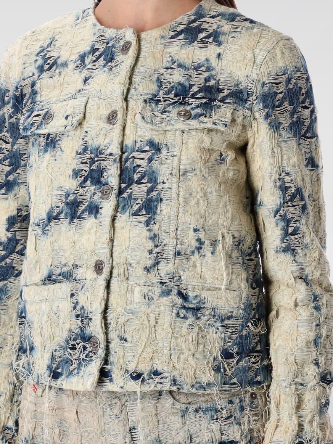 DIESEL JACKET: Jacket woman Diesel, Blue - Img 3