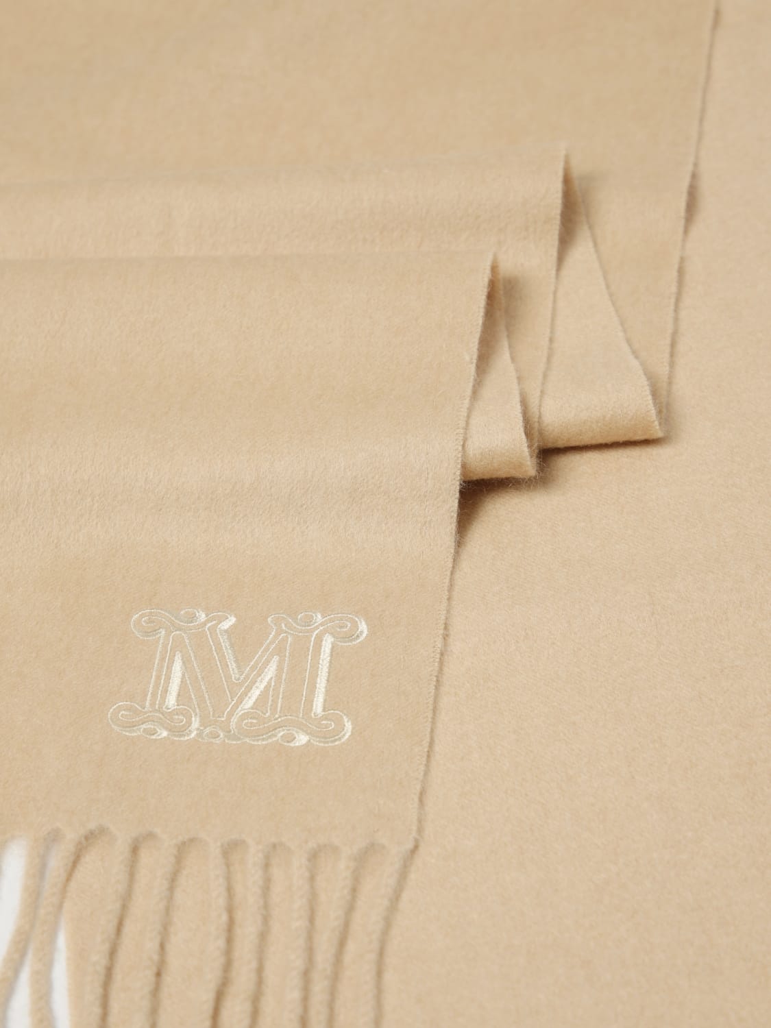 MAX MARA SCIARPA: Sciarpa in lana di cammello Max Mara, Beige - Img 3