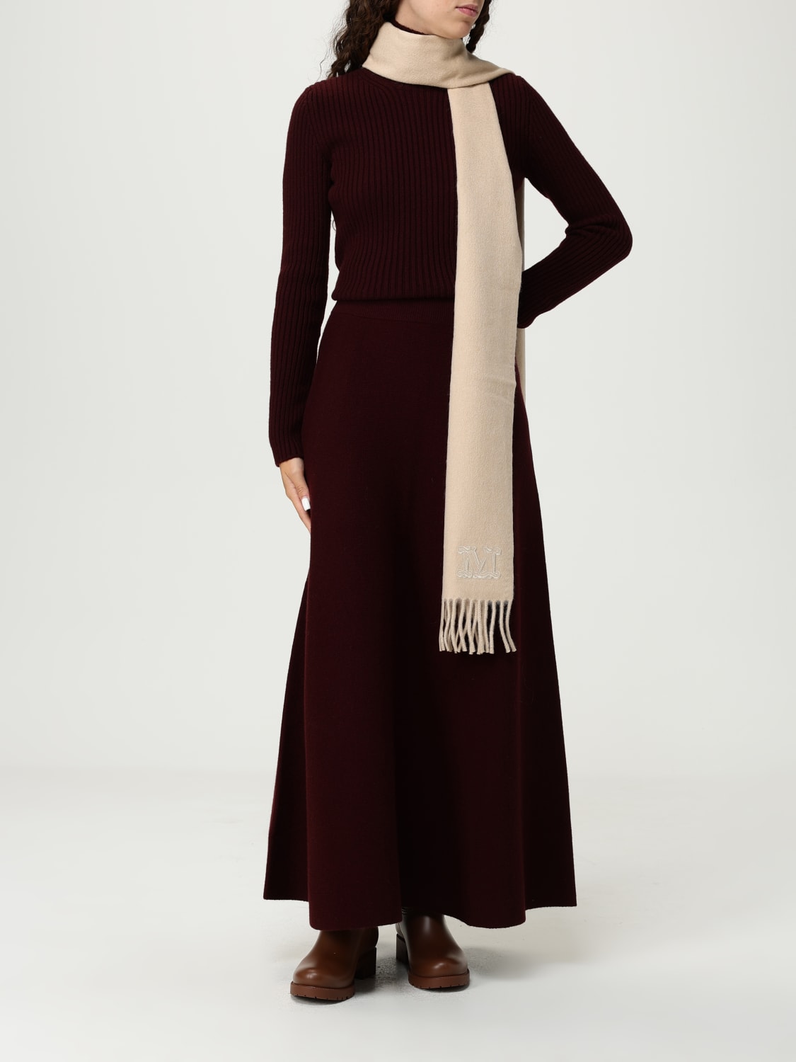 MAX MARA SCIARPA: Sciarpa in lana di cammello Max Mara, Beige - Img 4