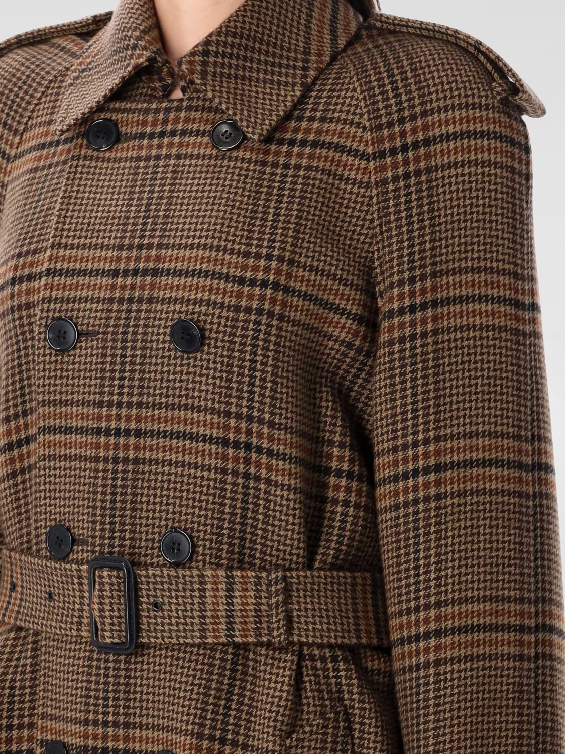 SAINT LAURENT MANTEL: Mantel damen Saint Laurent, Braun - Img 3