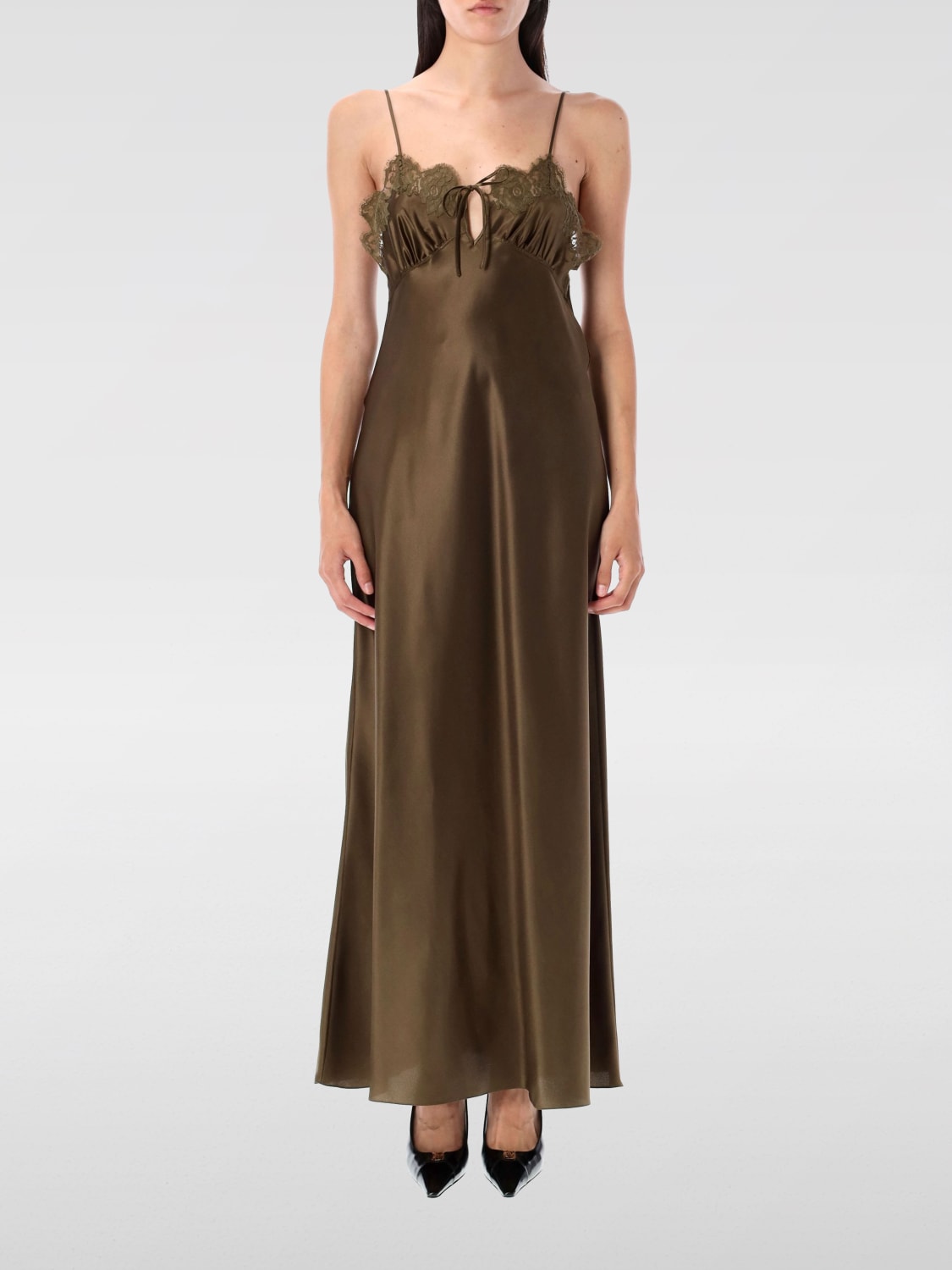 SAINT LAURENT DRESS: Dress woman Saint Laurent, Kaki - Img 1