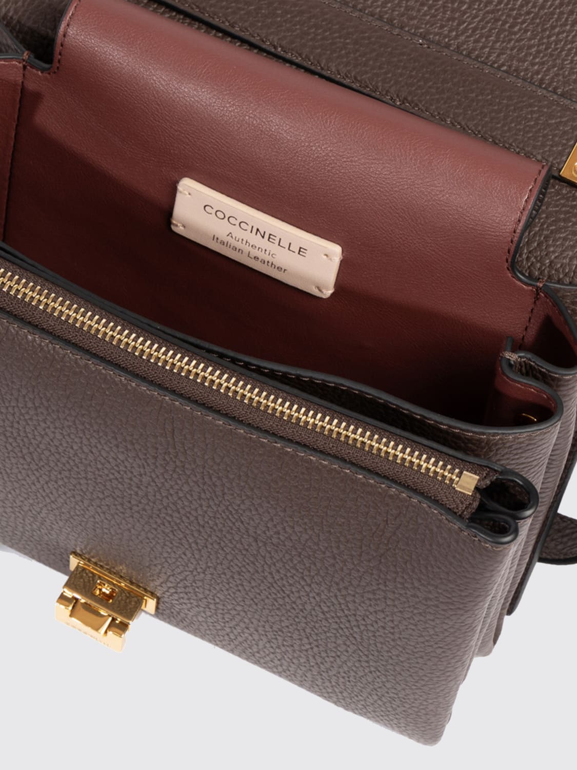 COCCINELLE BORSA MINI: Borsa Arlettis Coccinelle in pelle , Marrone - Img 3