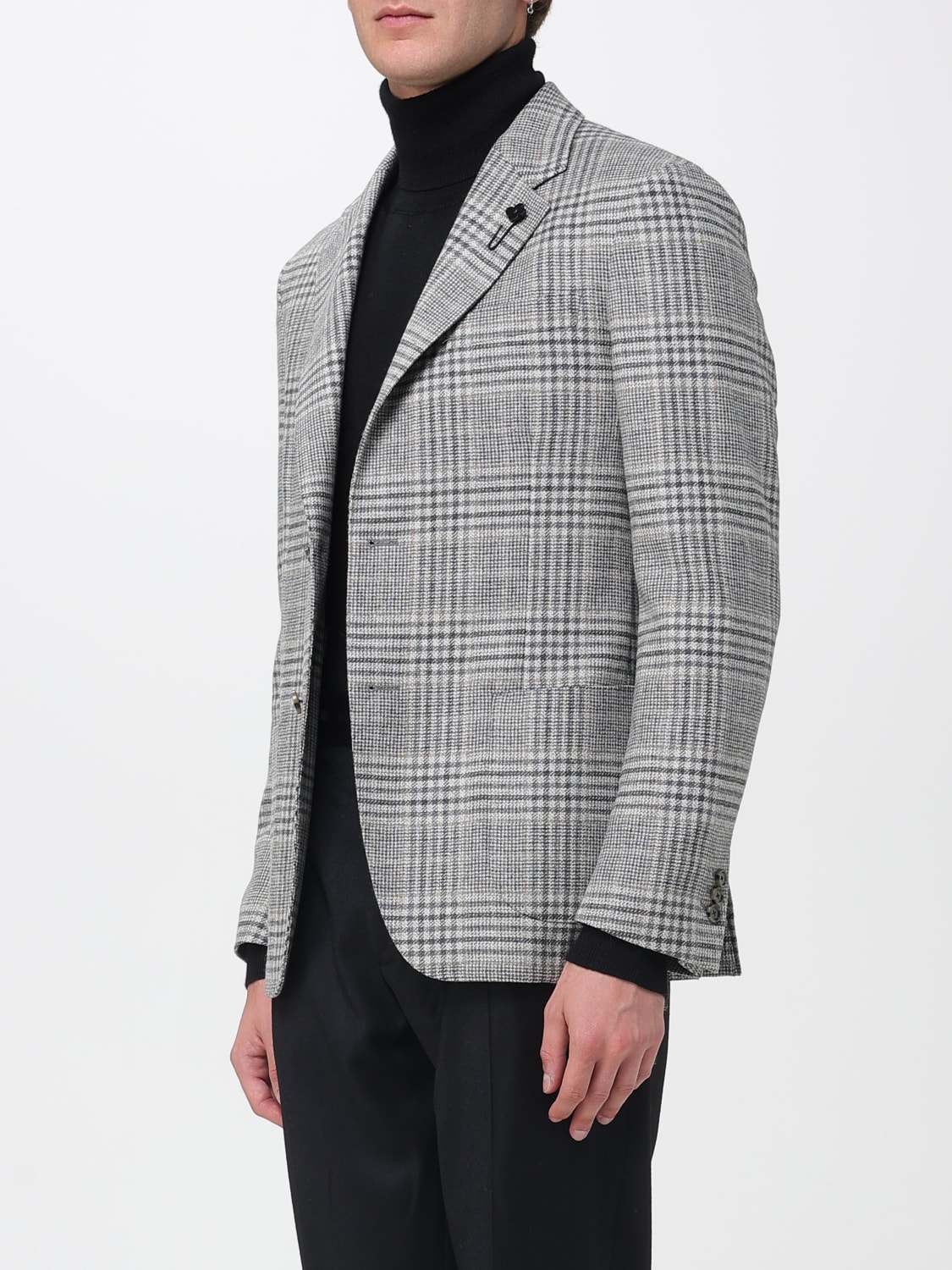 LARDINI JACKET: Blazer men Lardini, Grey - Img 3