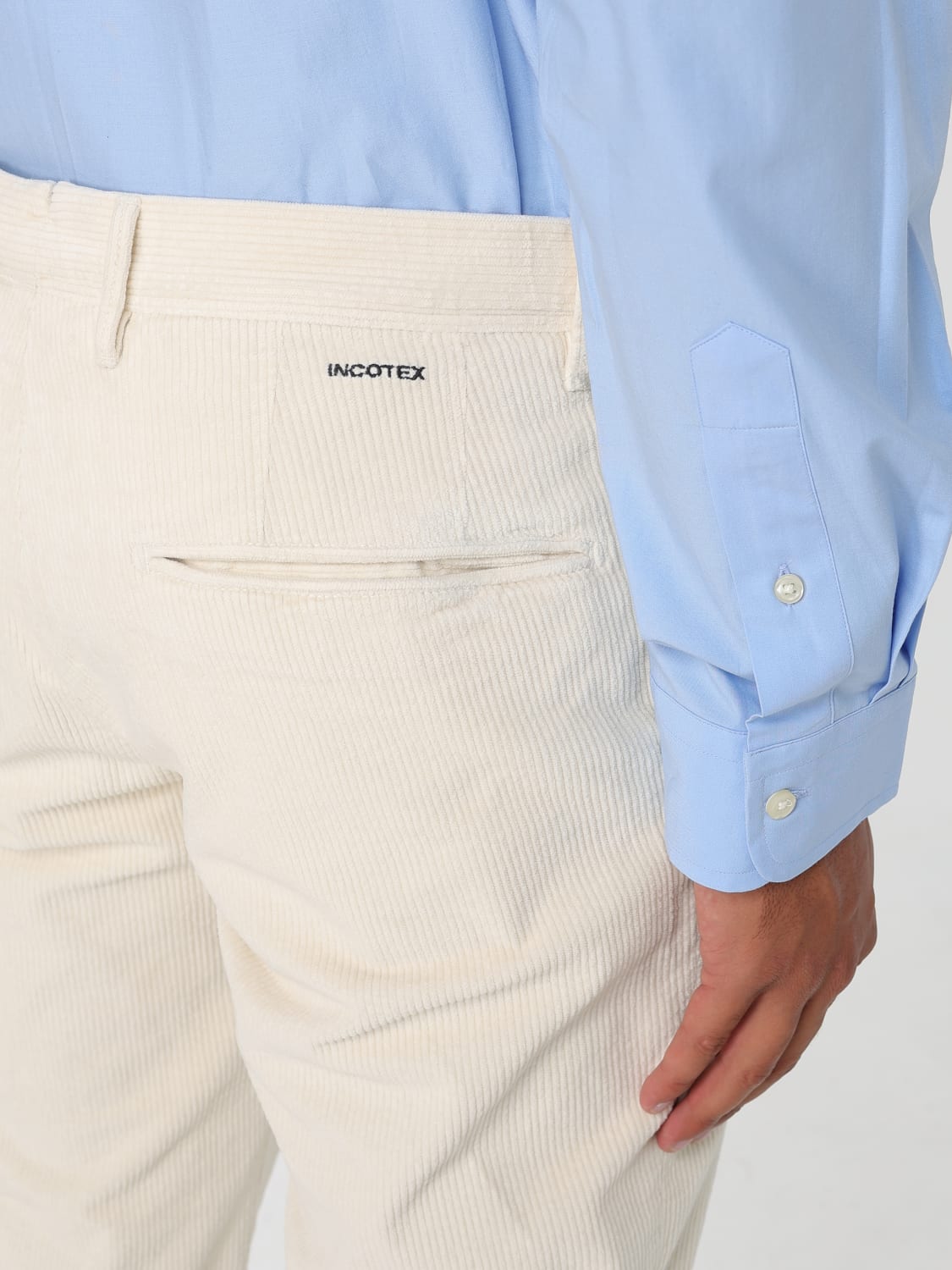 INCOTEX HOSE: Hose herren Incotex, Cream - Img 3