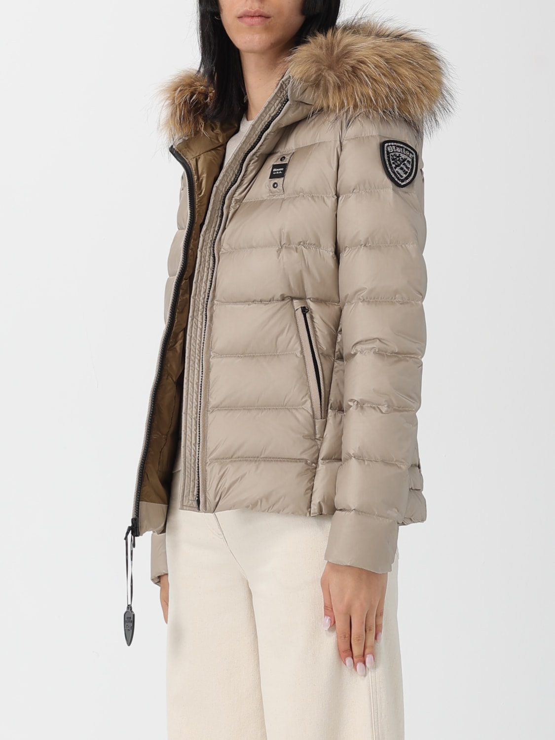 BLAUER 外套: 外套 女士 Blauer, 米色 - Img 3