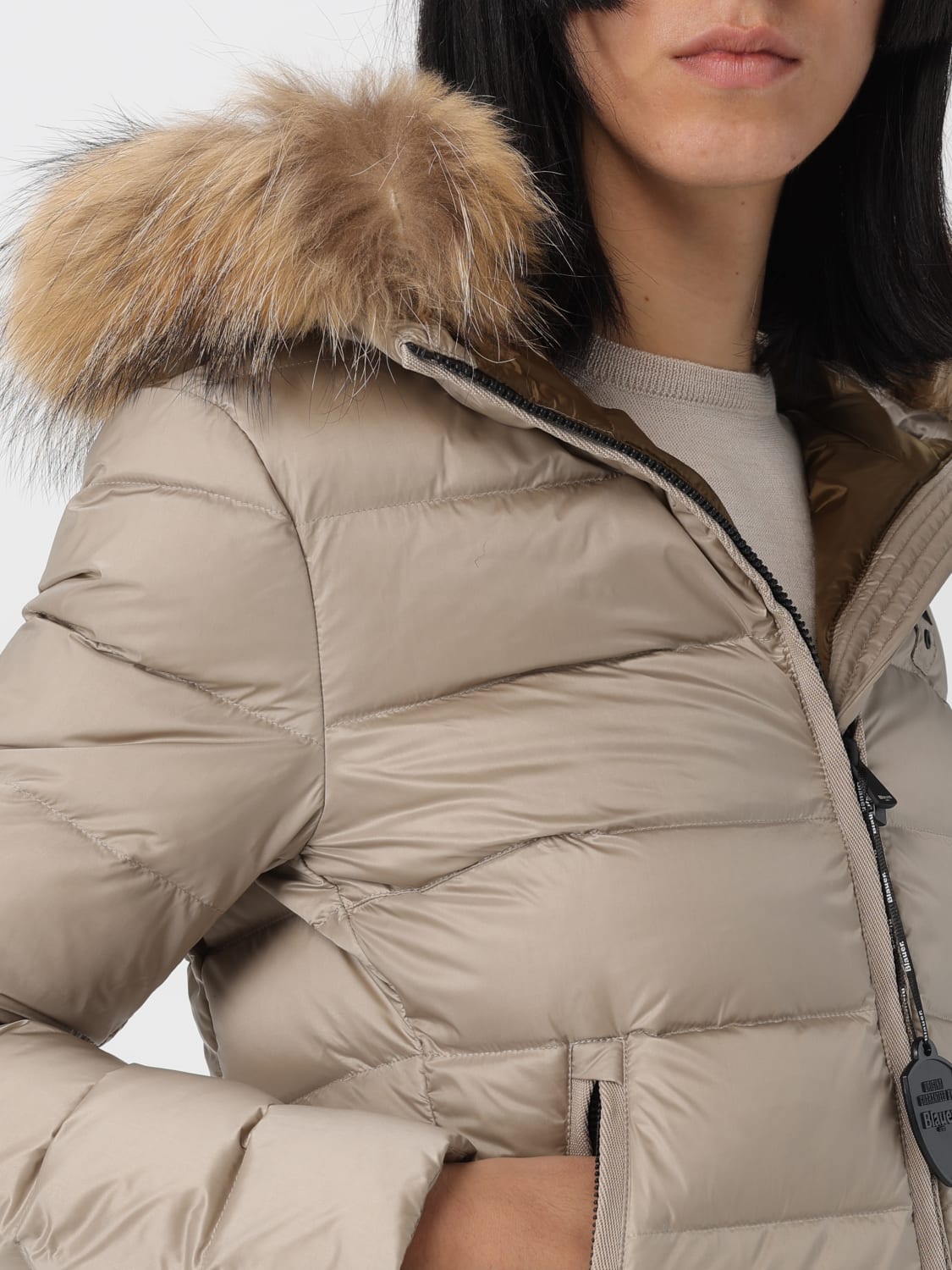 BLAUER 外套: 外套 女士 Blauer, 米色 - Img 4