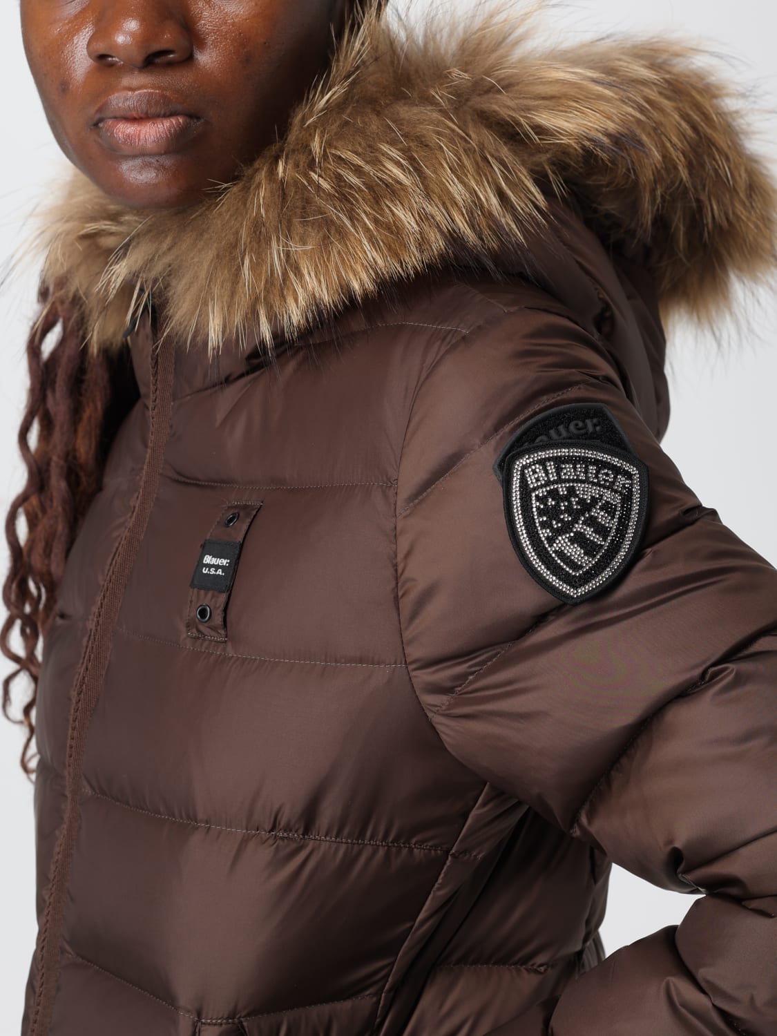 BLAUER JACKET: Jacket woman Blauer, Brown - Img 4