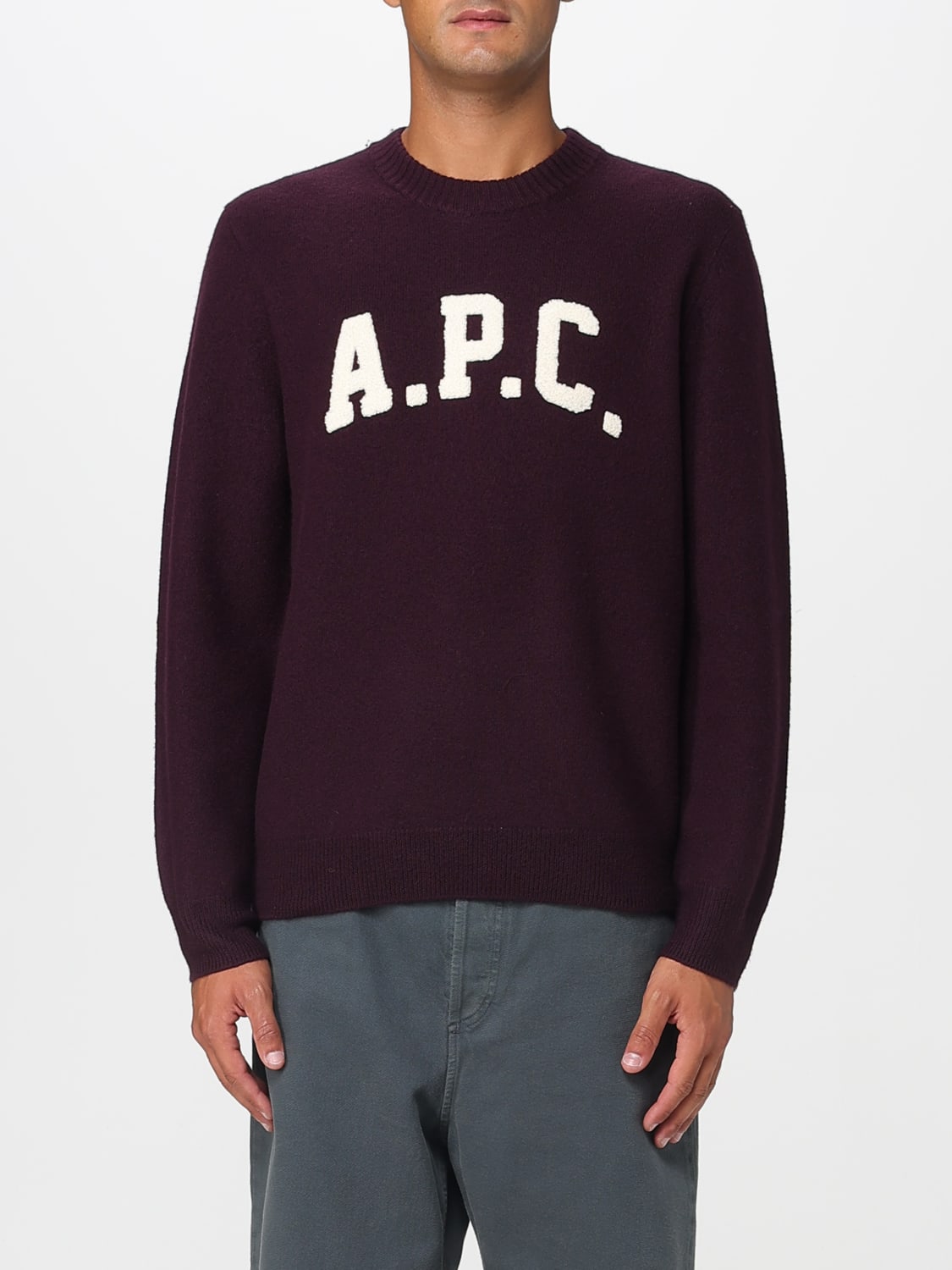 A.P.C. SWEATER: Sweater men A.P.C., Burgundy - Img 1