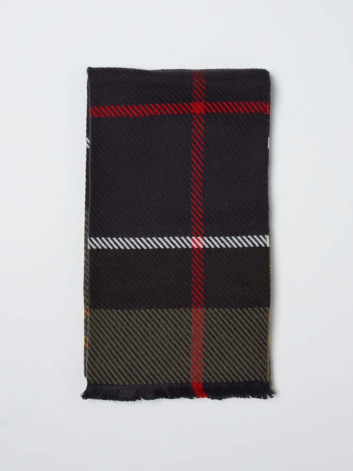 BARBOUR SCIARPA: Sciarpa Barbour in acrilico tartan , Marrone - Img 1