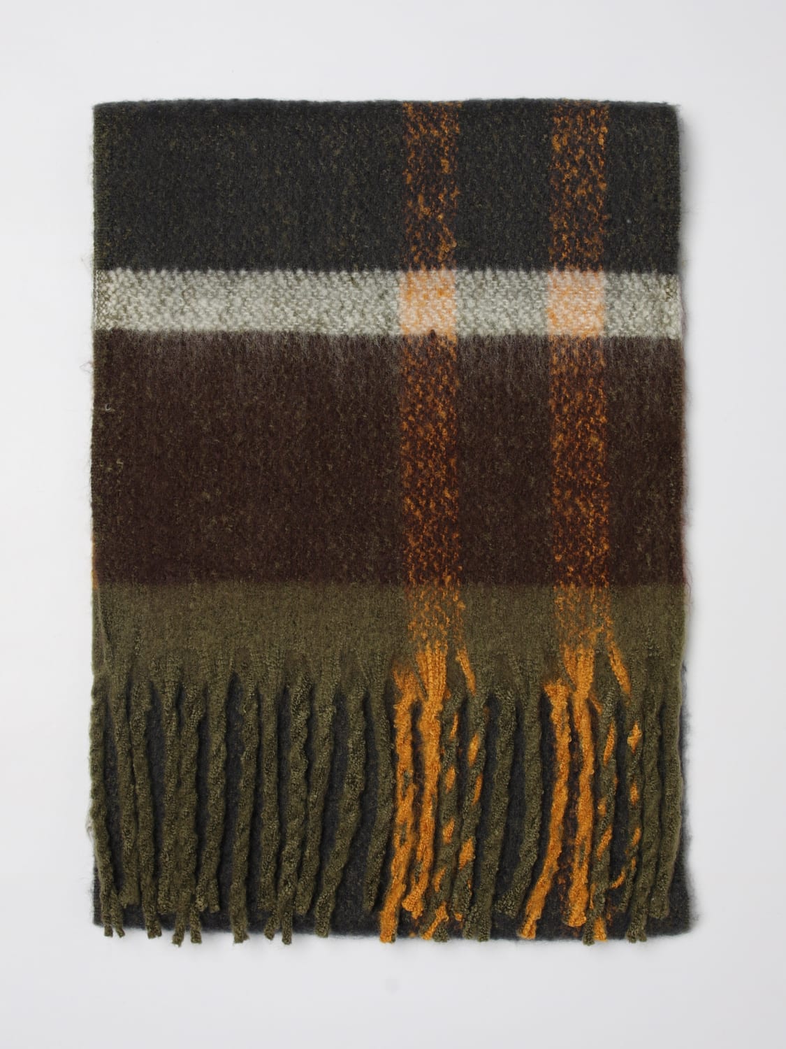 BARBOUR SCIARPA: Sciarpa Barbour in tessuto stampa check , Verde - Img 1