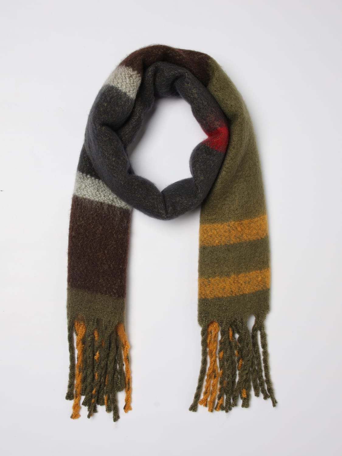 BARBOUR SCIARPA: Sciarpa Barbour in tessuto stampa check , Verde - Img 2