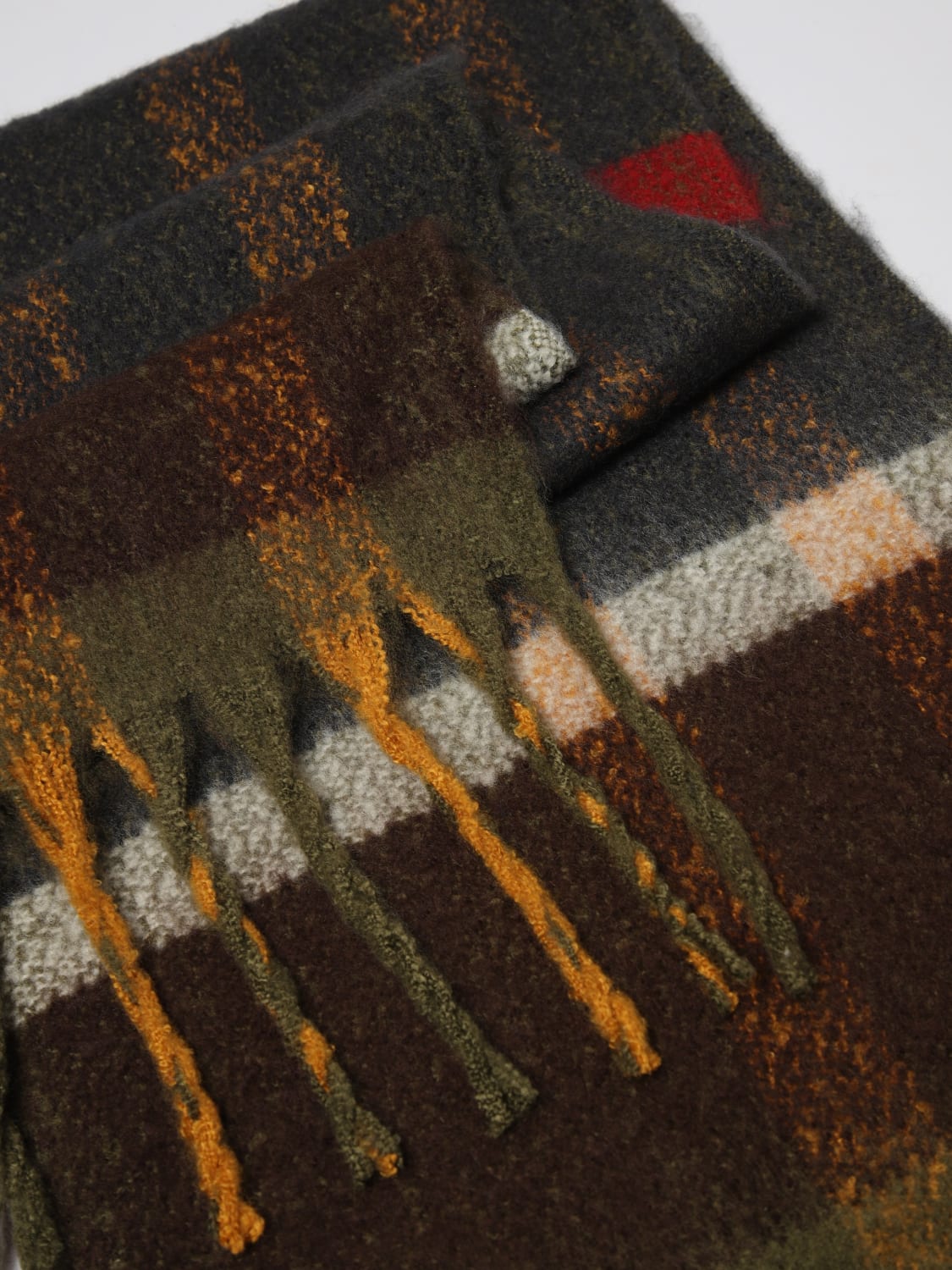 BARBOUR SCIARPA: Sciarpa Barbour in tessuto stampa check , Verde - Img 3