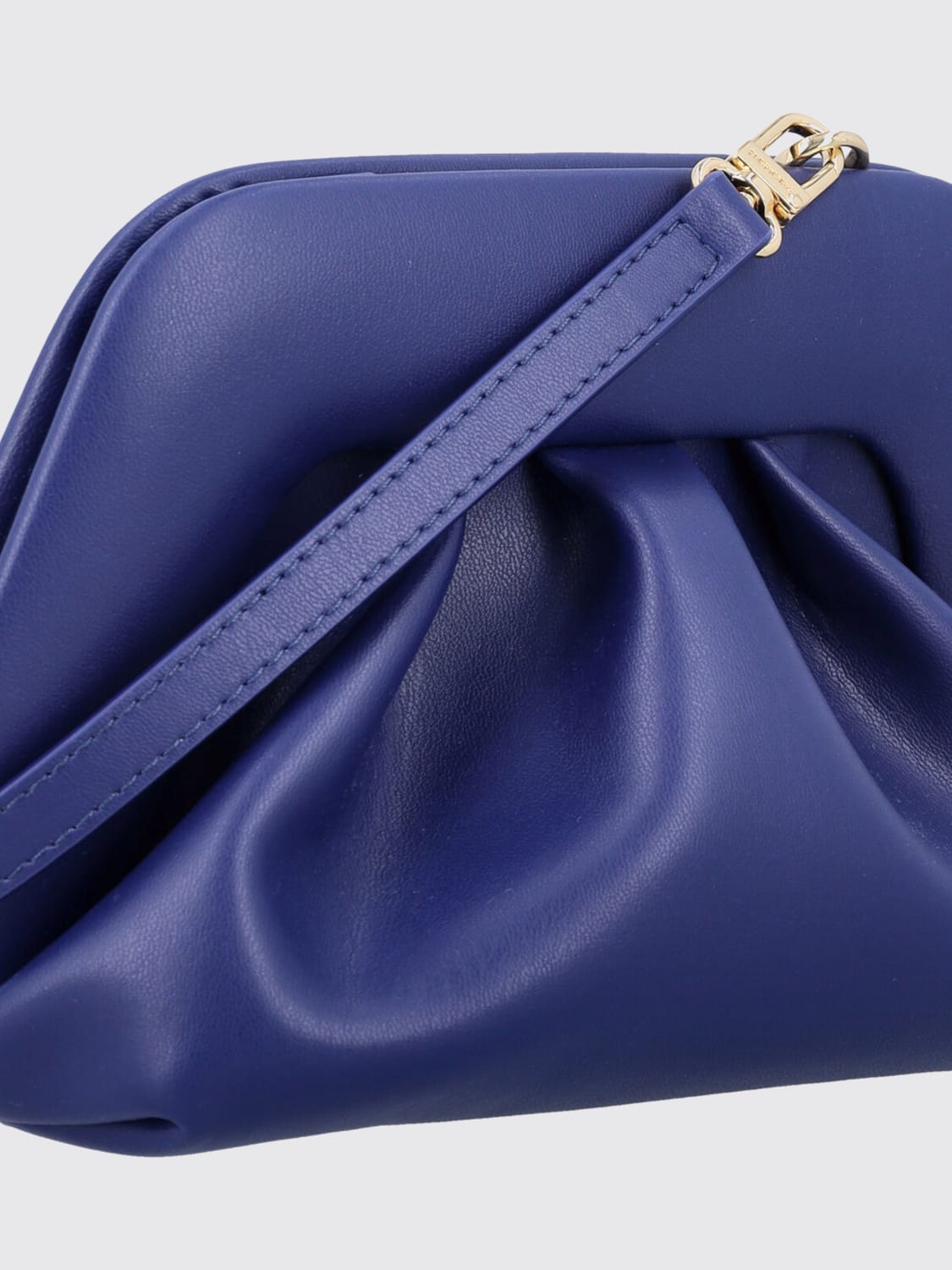 THEMOIRÈ BORSA MINI: Clutch Tia Themoirè in pelle vegana , Royal - Img 3
