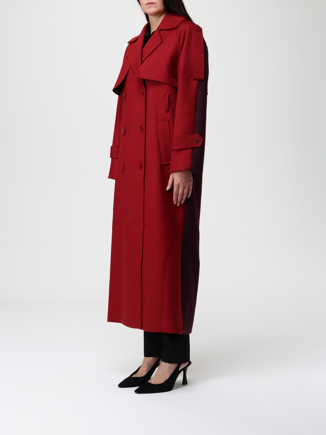 PATRIZIA PEPE CHAQUETA: Abrigo mujer Patrizia Pepe, Rojo - Img 3