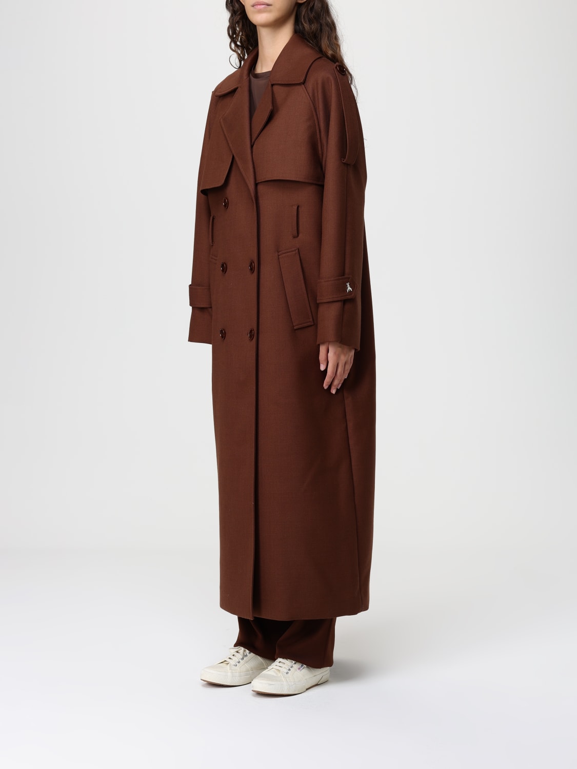 PATRIZIA PEPE JACKET: Coat woman Patrizia Pepe, Brown - Img 4