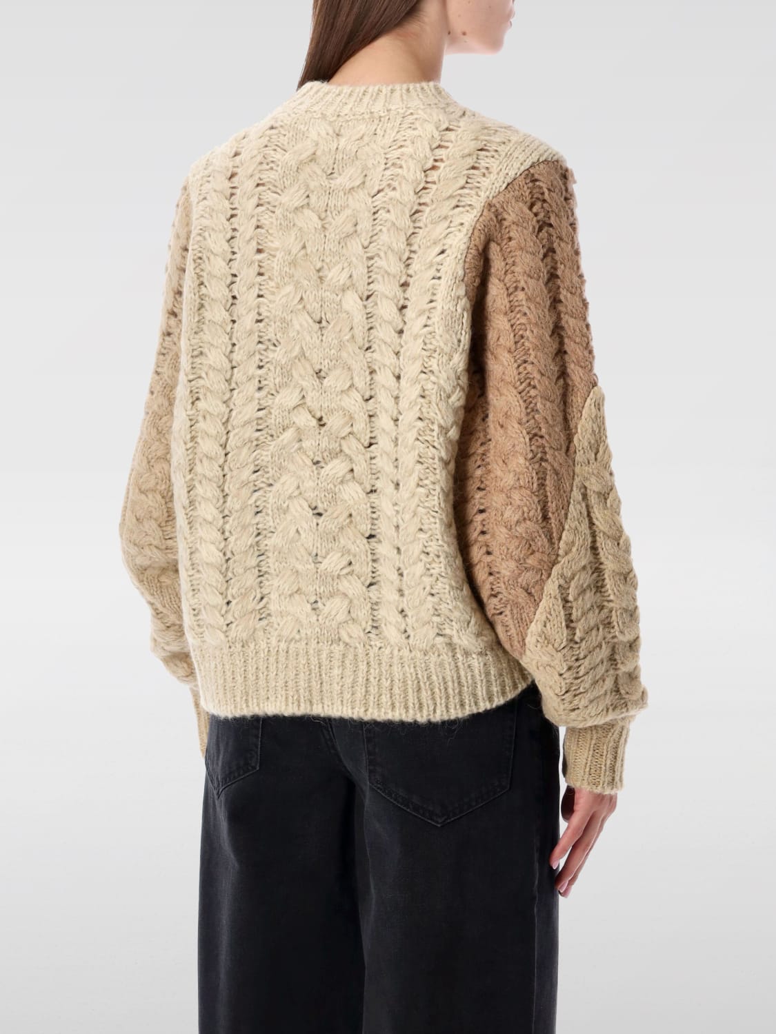 ISABEL MARANT ETOILE MAGLIA: Pullover Isabel Marant Etoile in misto Mohair , Beige - Img 2