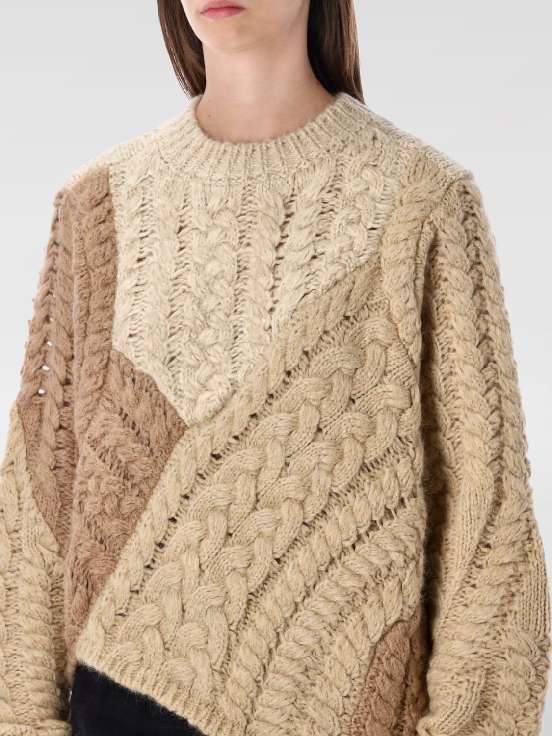 ISABEL MARANT ETOILE MAGLIA: Pullover Isabel Marant Etoile in misto Mohair , Beige - Img 3
