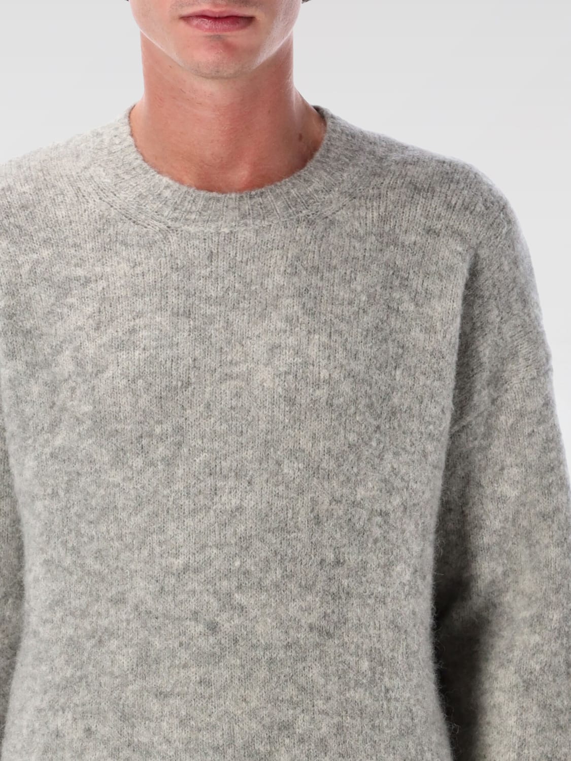 AMI PARIS PULLOVER: Pullover herren Ami Paris, Grau - Img 3