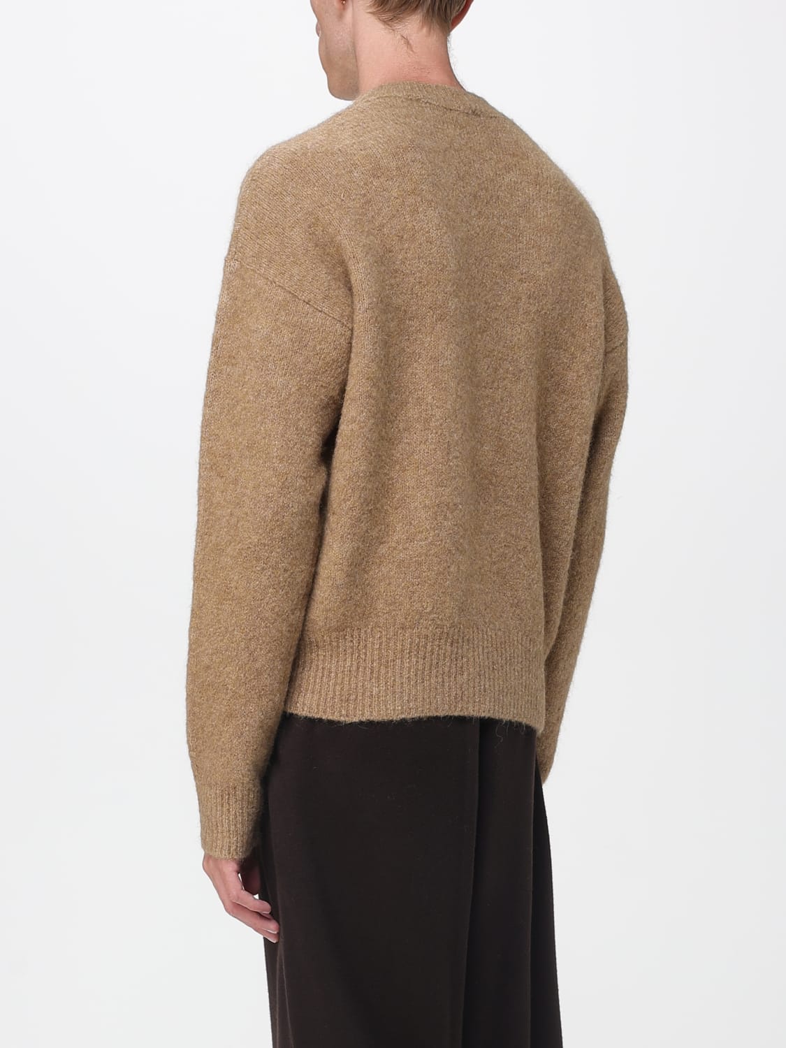 AMI PARIS 毛衣: 毛衣 男士 Ami Paris, 米色 - Img 3