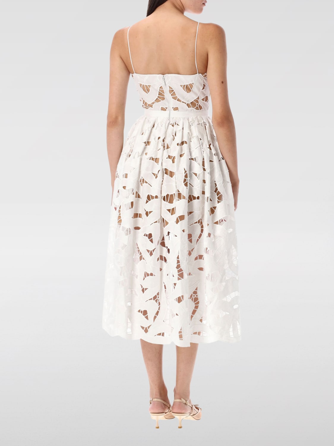 SELF-PORTRAIT DRESS: Dress woman Self-portrait, White - Img 2