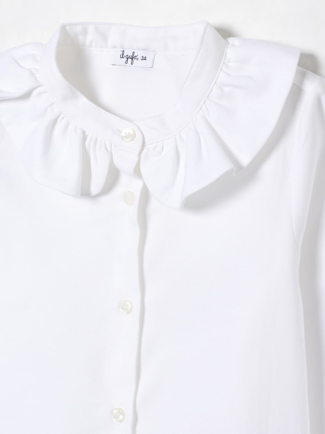 IL GUFO CAMISA: Camisa niños Il Gufo, Blanco - Img 3