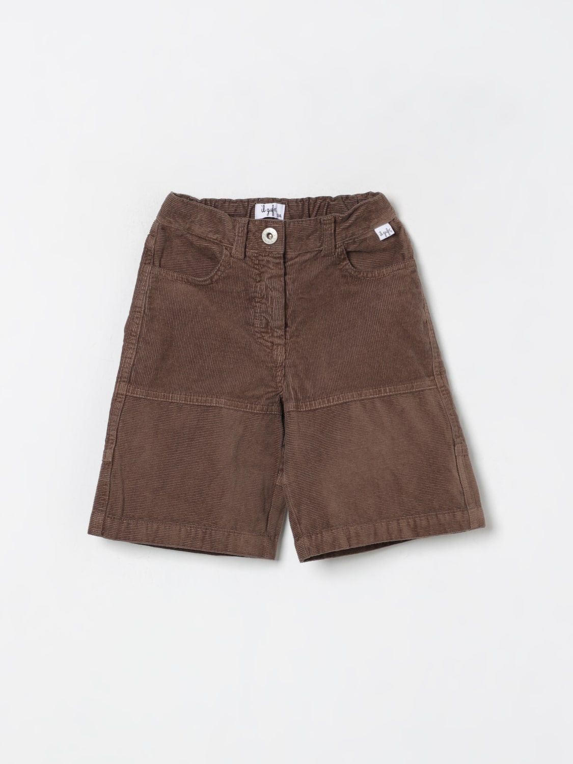 IL GUFO SHORTS: Short kids Il Gufo, Brown - Img 1