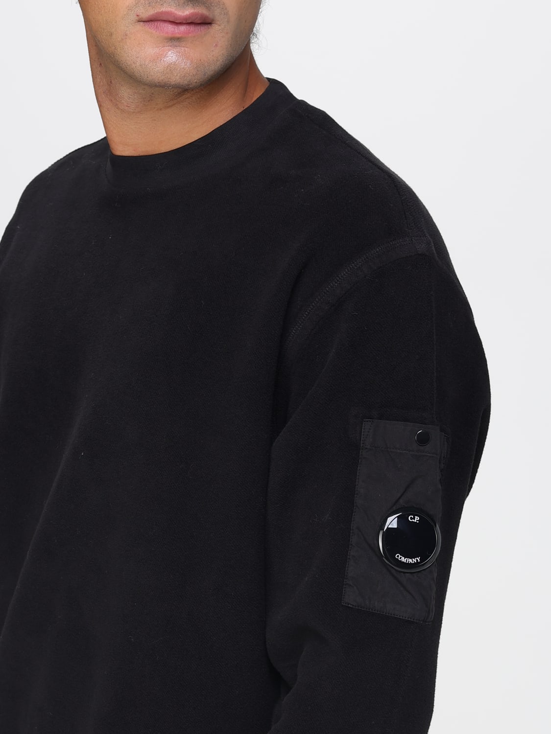 C.P. COMPANY FELPA: Felpa a girocollo in cotone C.P. Company, Nero - Img 4