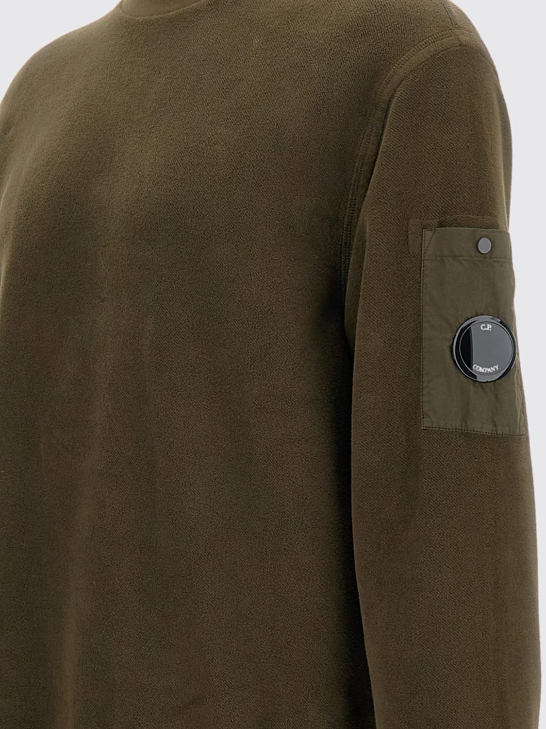 C.P. COMPANY FELPA: Felpa a girocollo in cotone C.P. Company, Fango - Img 3