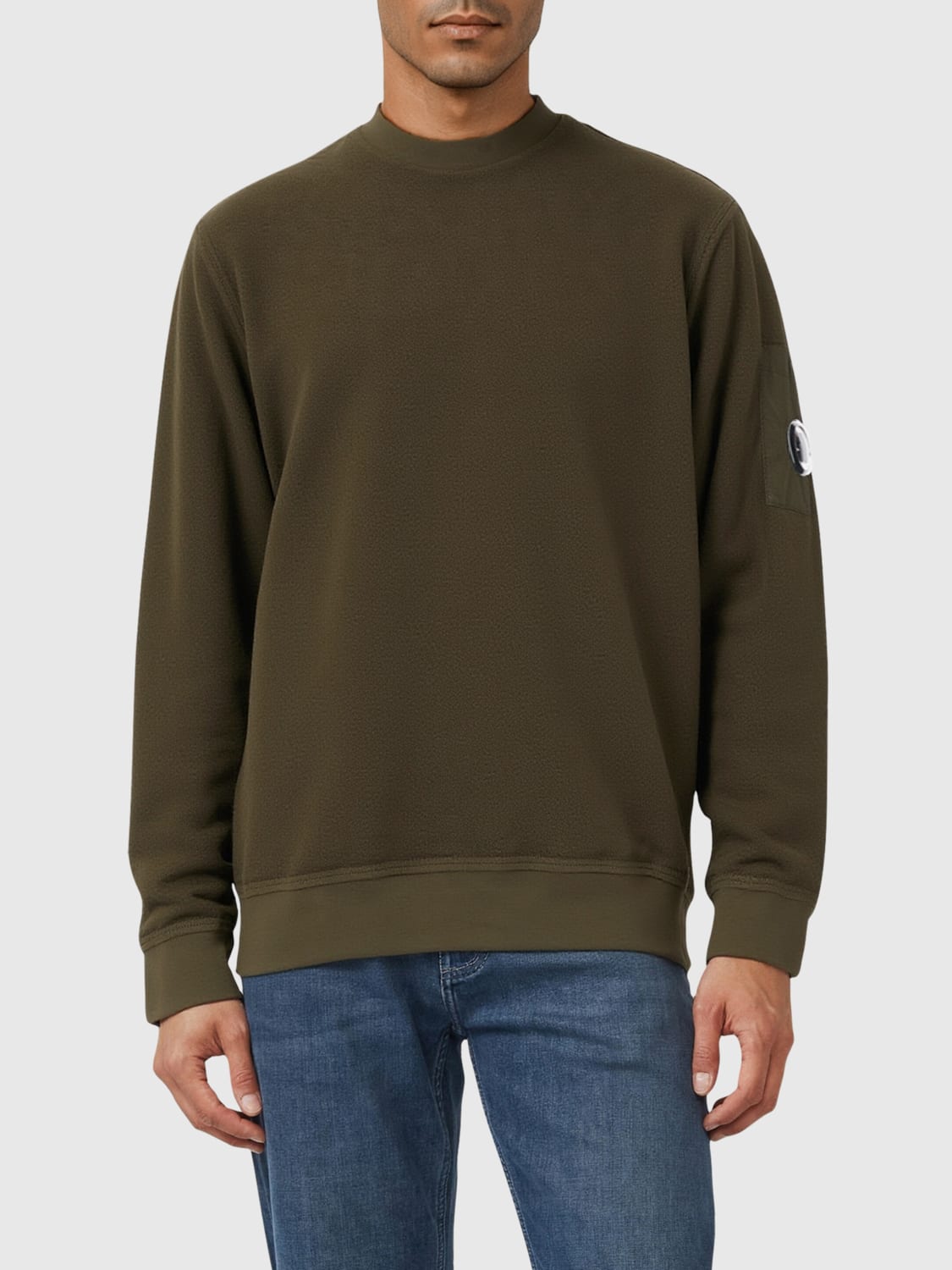 C.P. COMPANY FELPA: Felpa a girocollo in cotone C.P. Company, Fango - Img 4