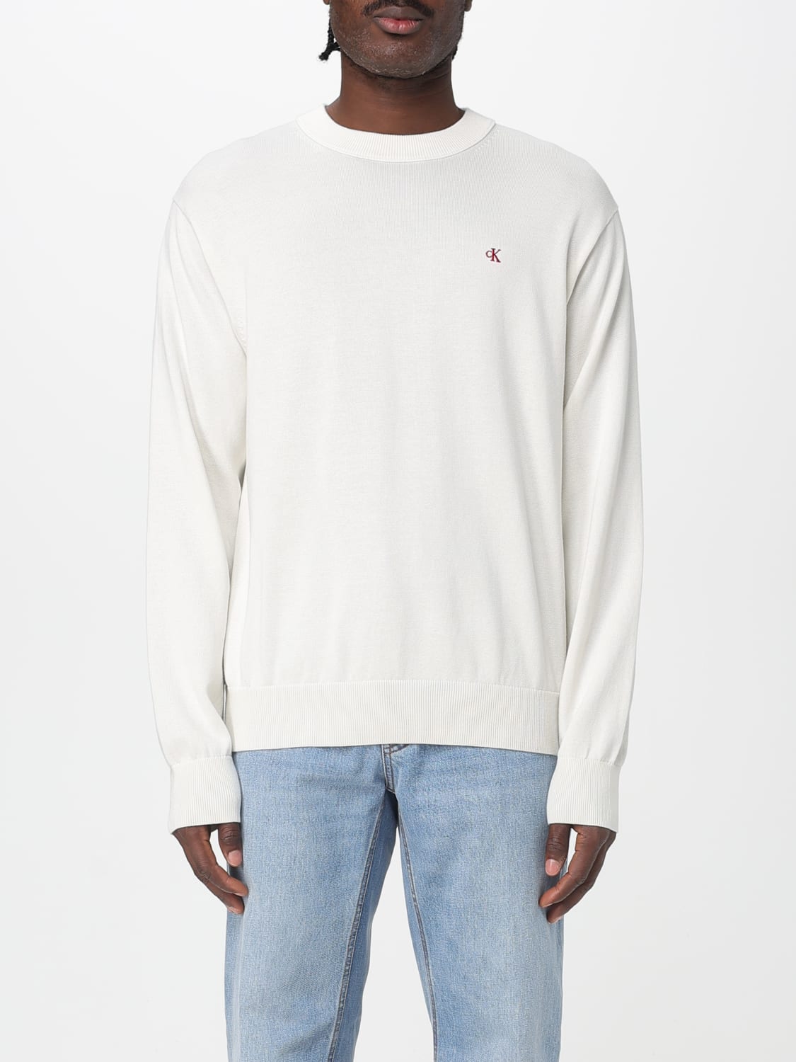 CALVIN KLEIN JEANS SWEATER: Sweater men Calvin Klein Jeans, White - Img 1