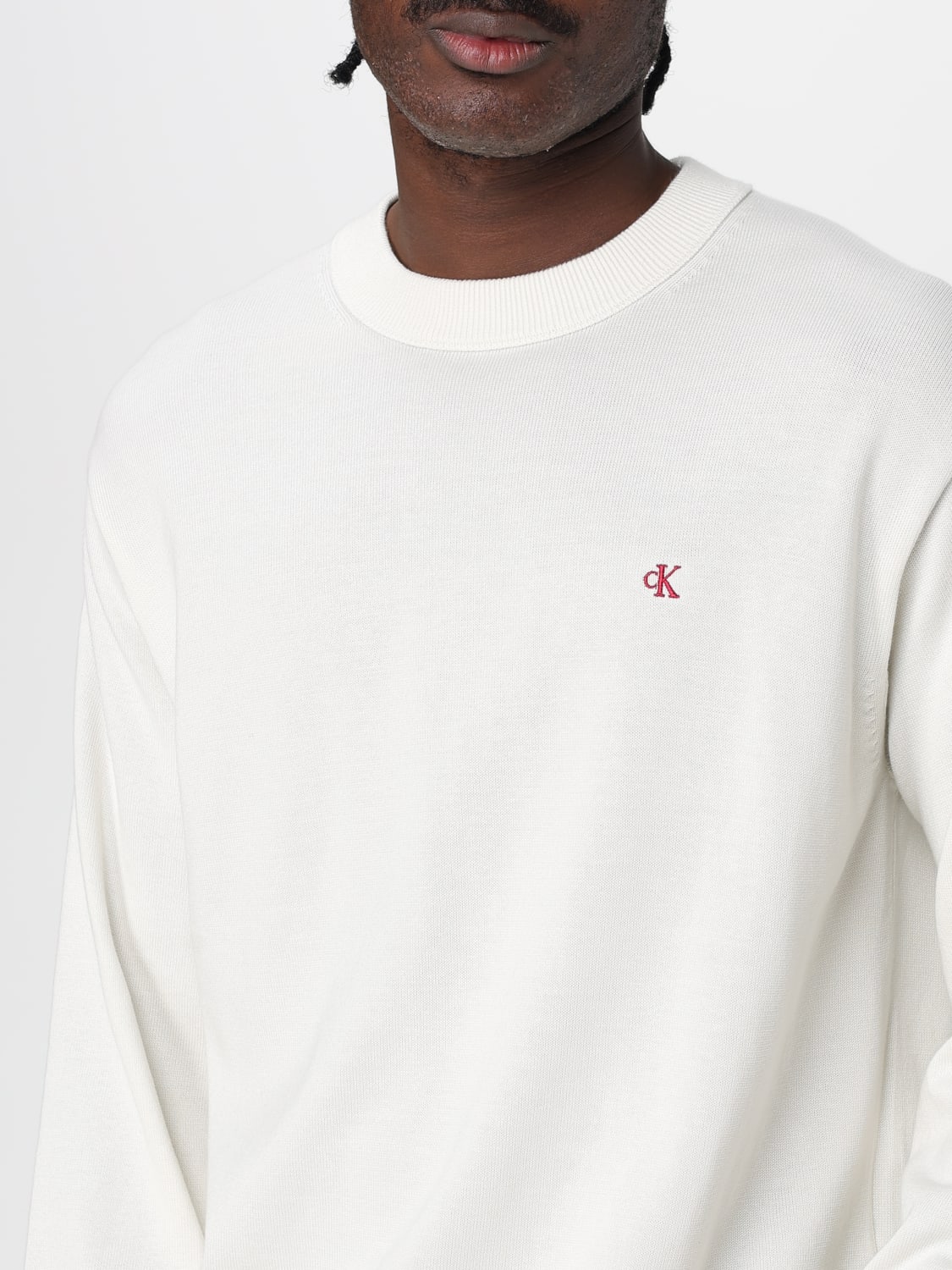 CALVIN KLEIN JEANS SWEATER: Sweater men Calvin Klein Jeans, White - Img 3
