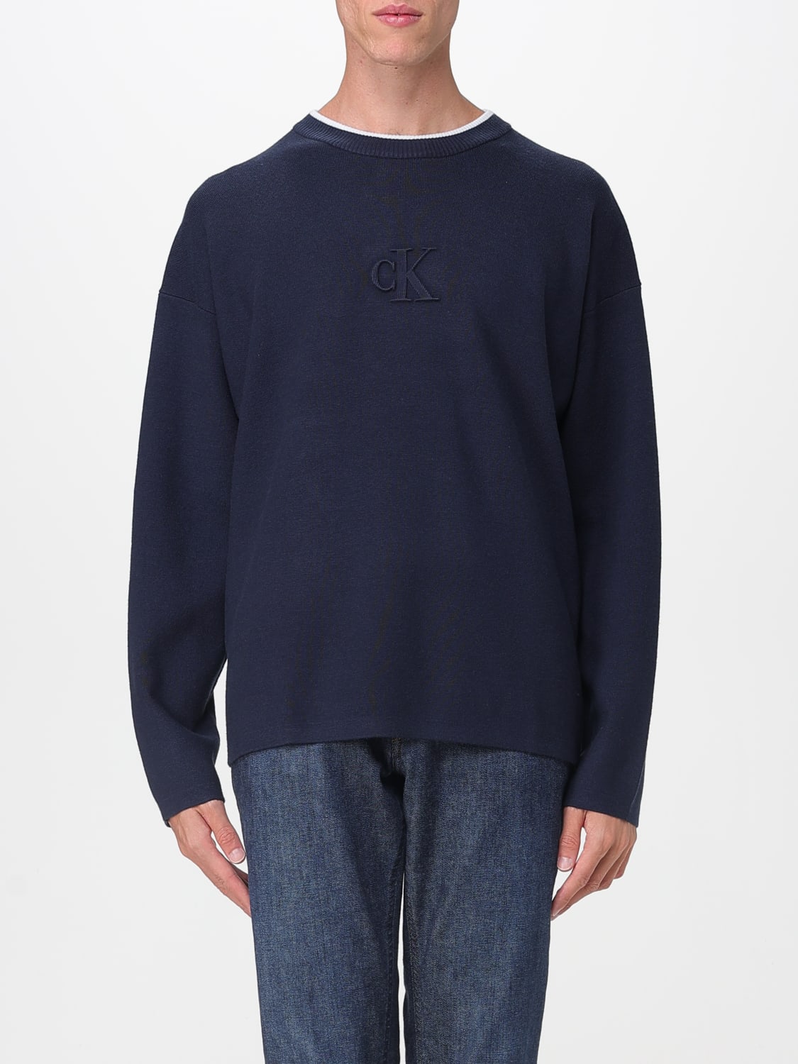 CALVIN KLEIN JEANS PULLOVER: Pullover herren Calvin Klein Jeans, Blau - Img 1