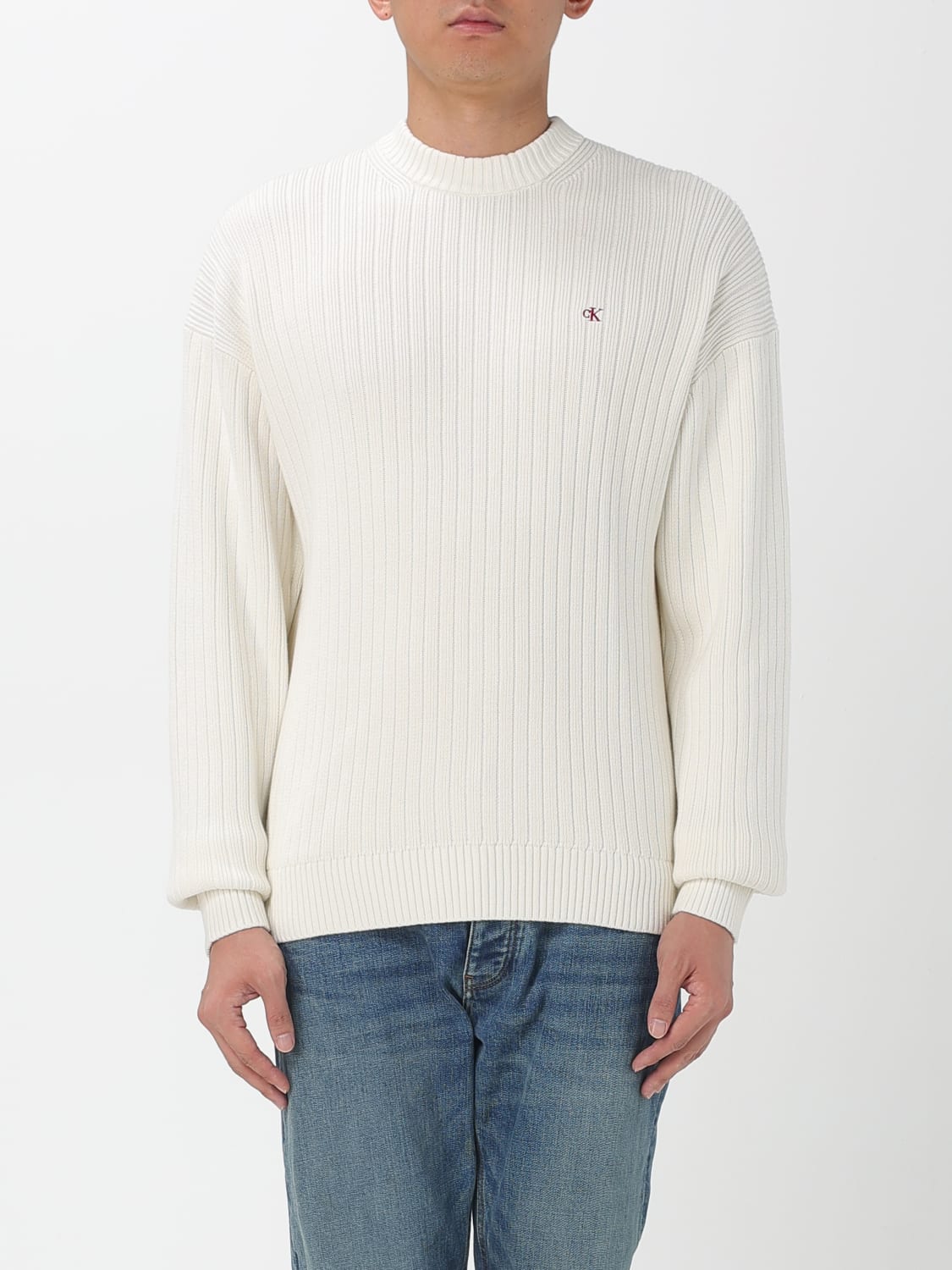 CALVIN KLEIN JEANS SWEATER: Sweater men Calvin Klein Jeans, White - Img 1