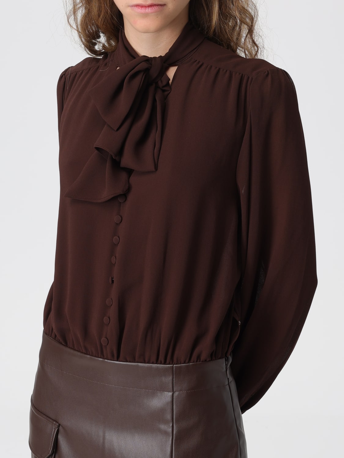 LIU JO ABITO: Abito Liu Jo in misto viscosa , Marrone - Img 3