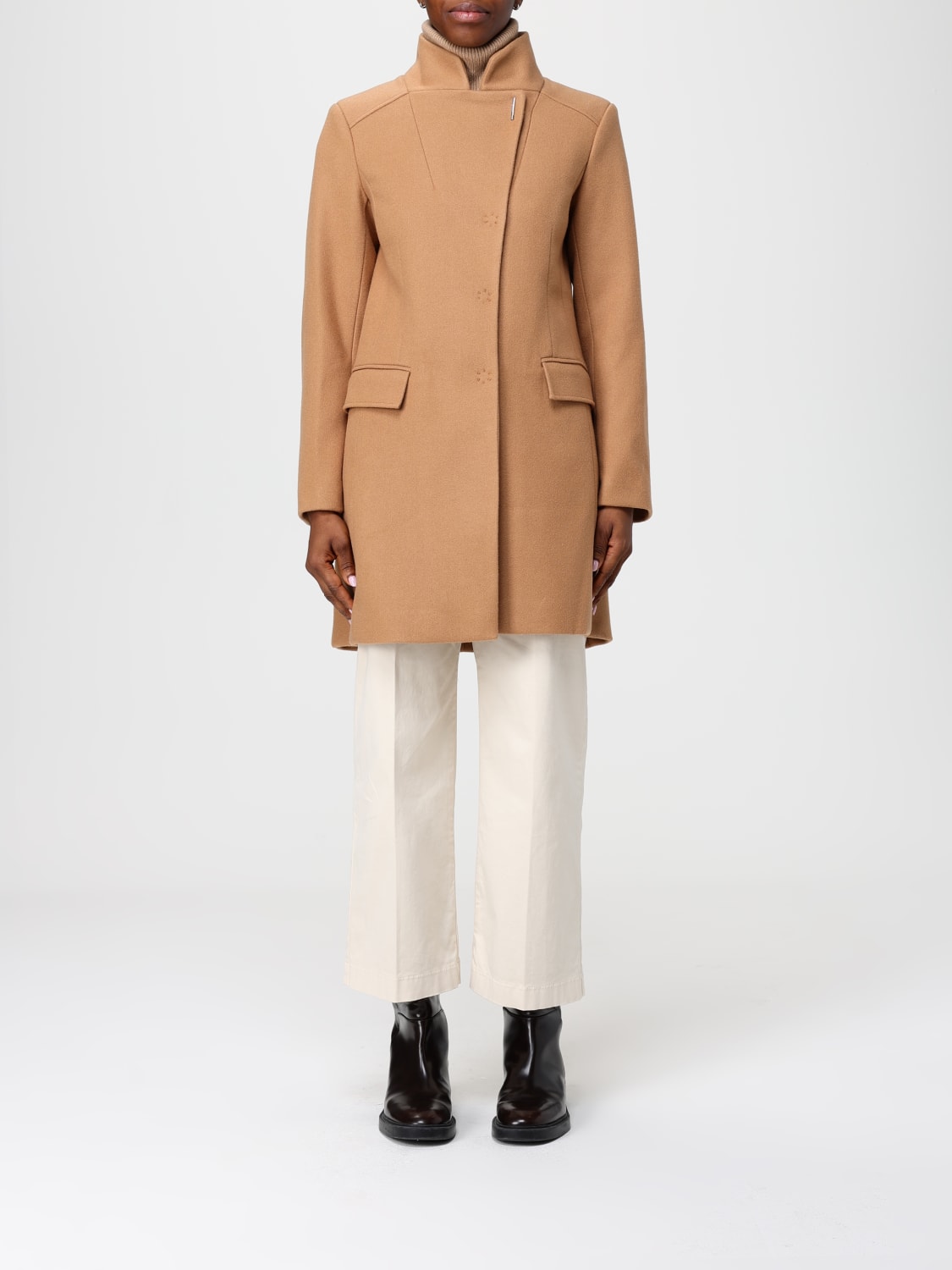 LIU JO COAT: Coat woman Liu Jo, Biscuit - Img 1