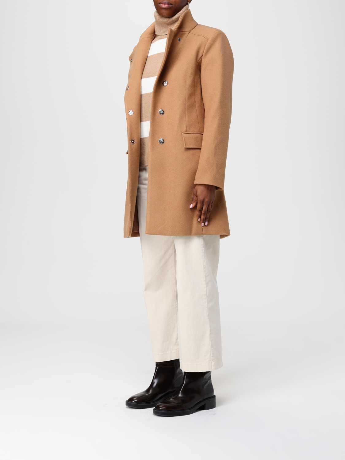 LIU JO COAT: Coat woman Liu Jo, Biscuit - Img 3