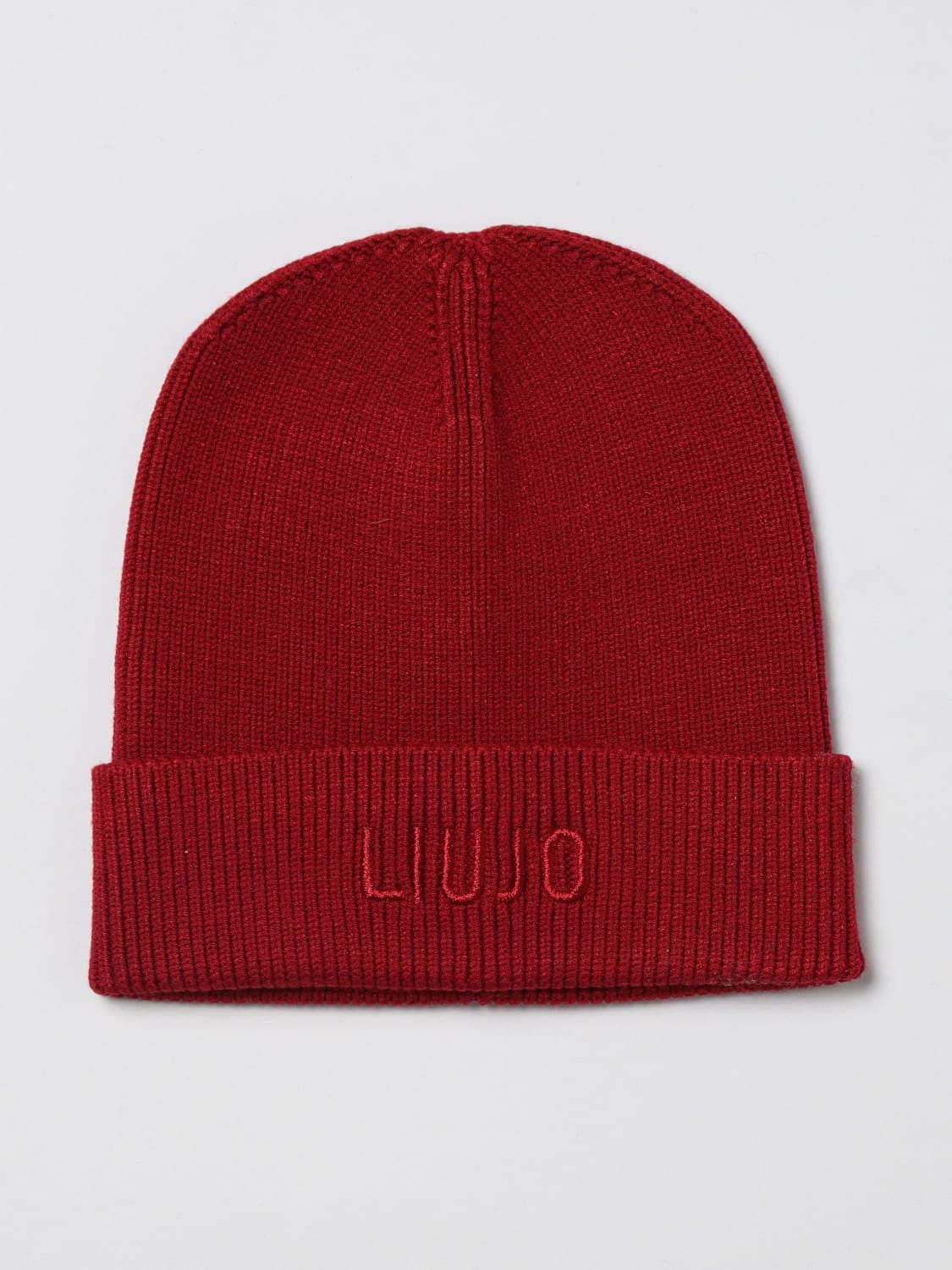 LIU JO CAPPELLO: Cappello Liu Jo in misto viscosa con logo ricamato , Bordeaux - Img 1
