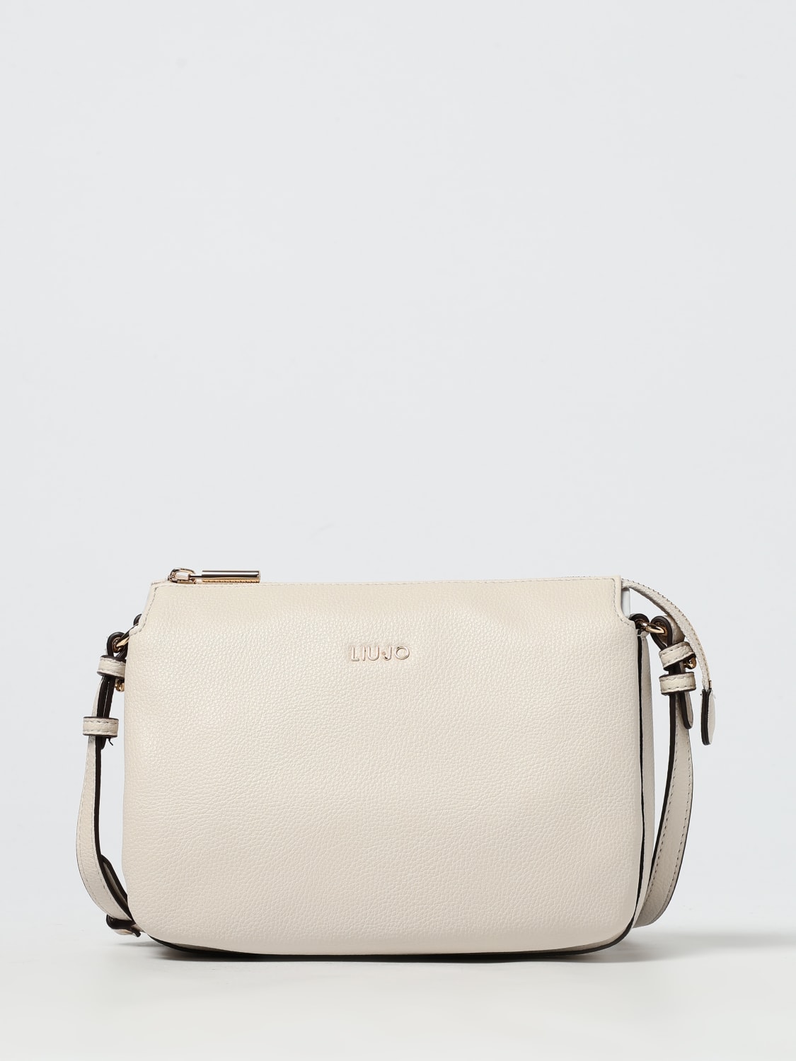 LIU JO BORSA A SPALLA: Borsa Liu Jo in pelle sintetica a grana , Beige - Img 1