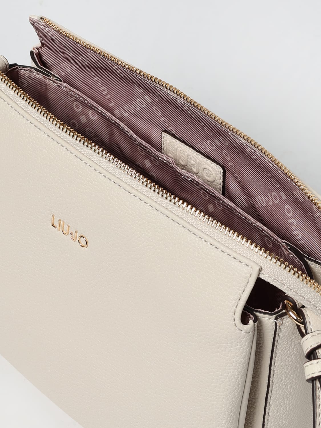 LIU JO BORSA A SPALLA: Borsa Liu Jo in pelle sintetica a grana , Beige - Img 3