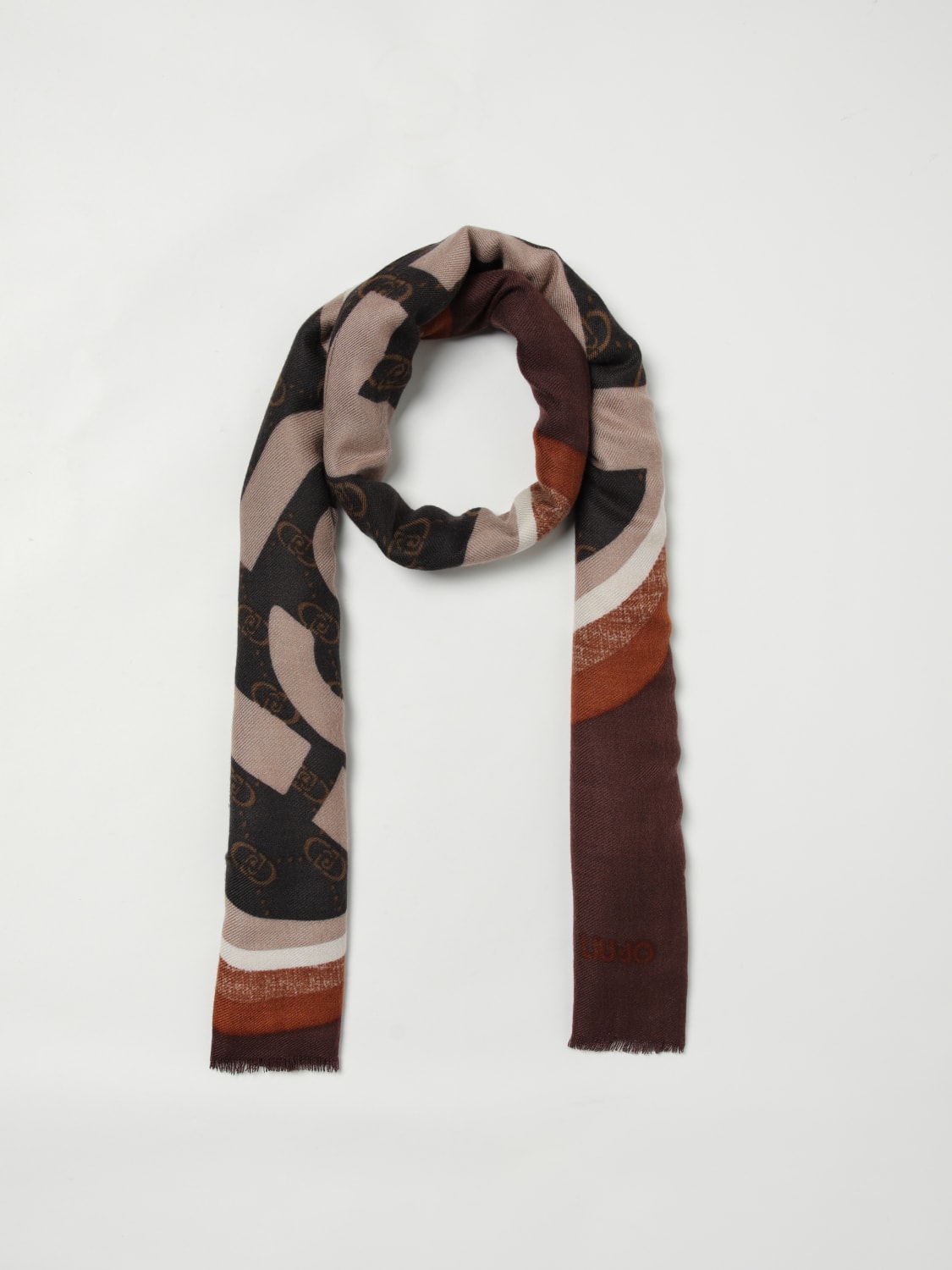 LIU JO SCIARPA: Sciarpa Liu Jo in viscosa stampata , Marrone - Img 2